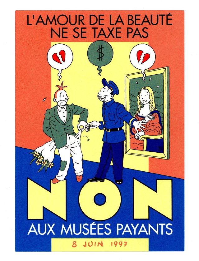L'Amour de la beauté ne se taxe pas, Non aux musées payants