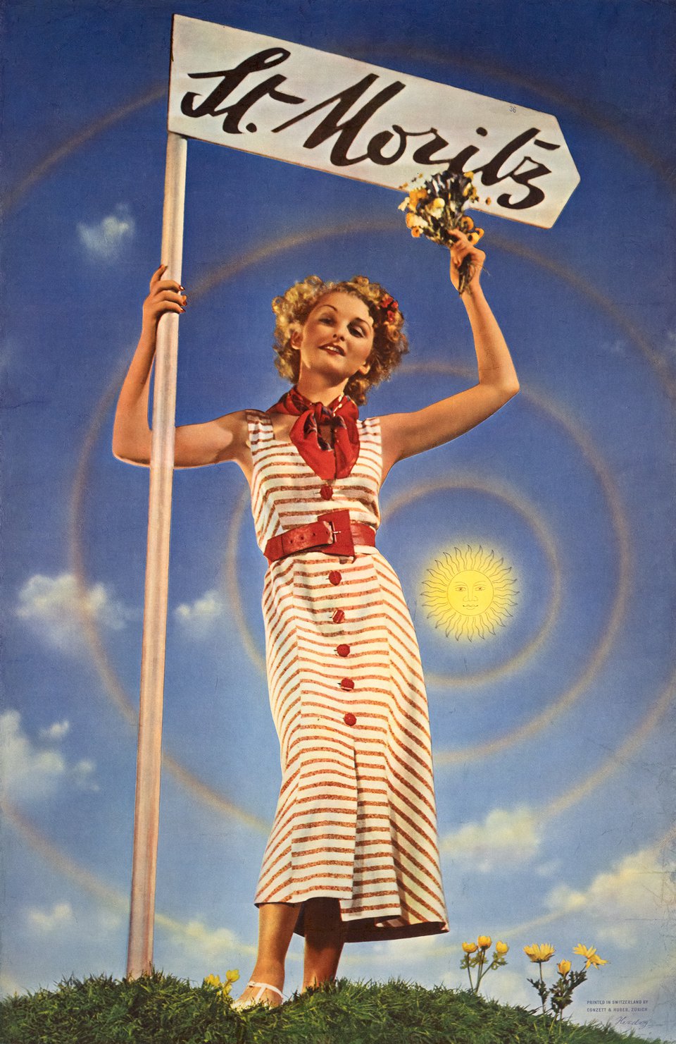 St. Moritz – Vintage poster – Walter HERDEG – 1936