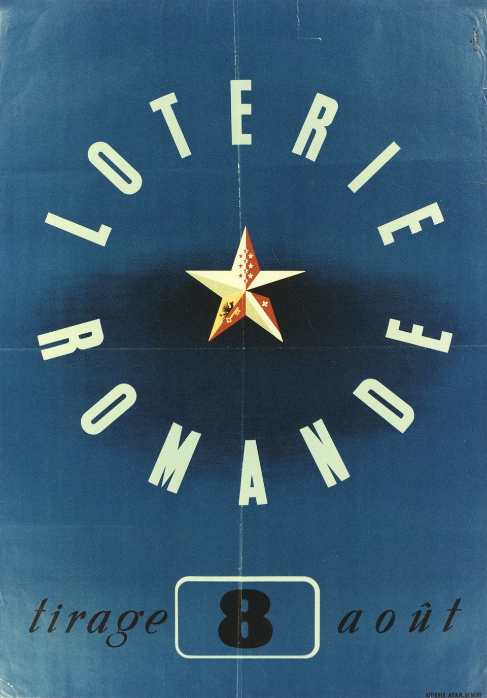Loterie Romande, Prix de l'Affiche Suisse – Affiche ancienne – André SIMON – 1942