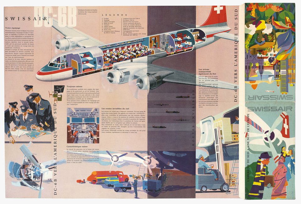 L'Amérique du Sud à une nuit de l'Europe – Vintage poster – ANONYMOUS – 1955