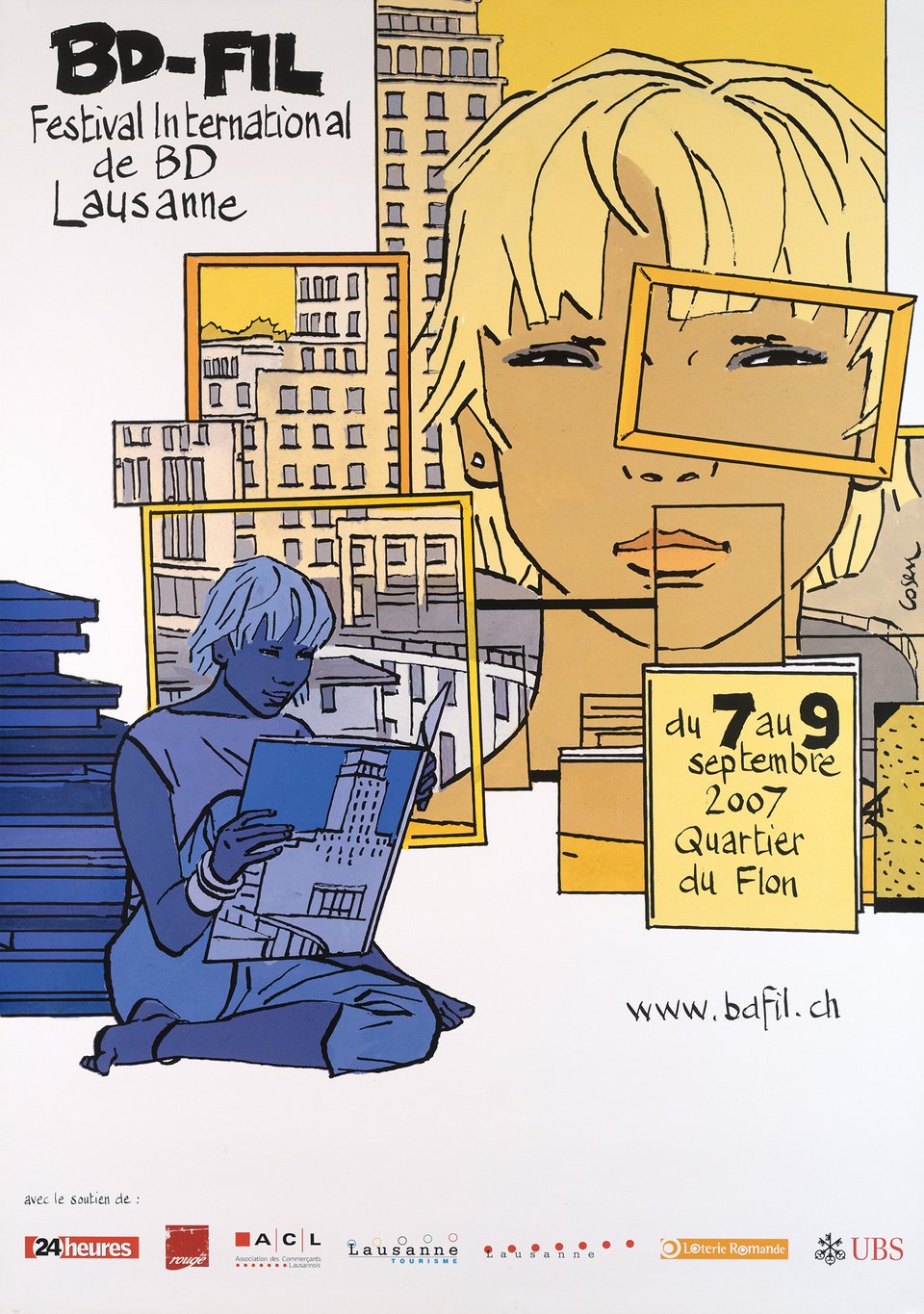 BD-fil, Festival International de BD Lausanne – Vintage poster – COSEY – 2007