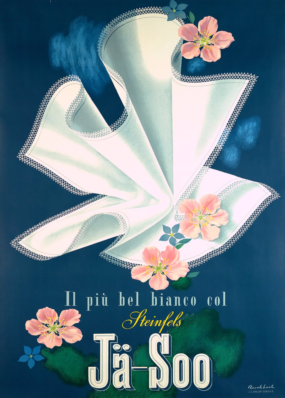 Jä-Soo, Il più bel bianco col – Vintage poster – Hans A. AESCHBACH – 1950