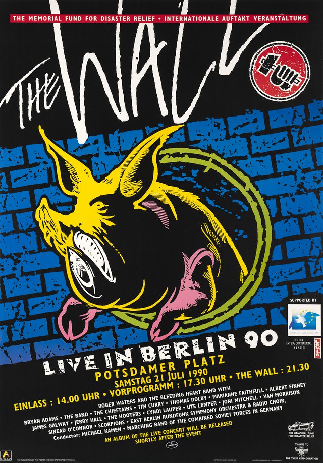 The Wall, Live in Berlin 90, The memorial fund for disaster relief
