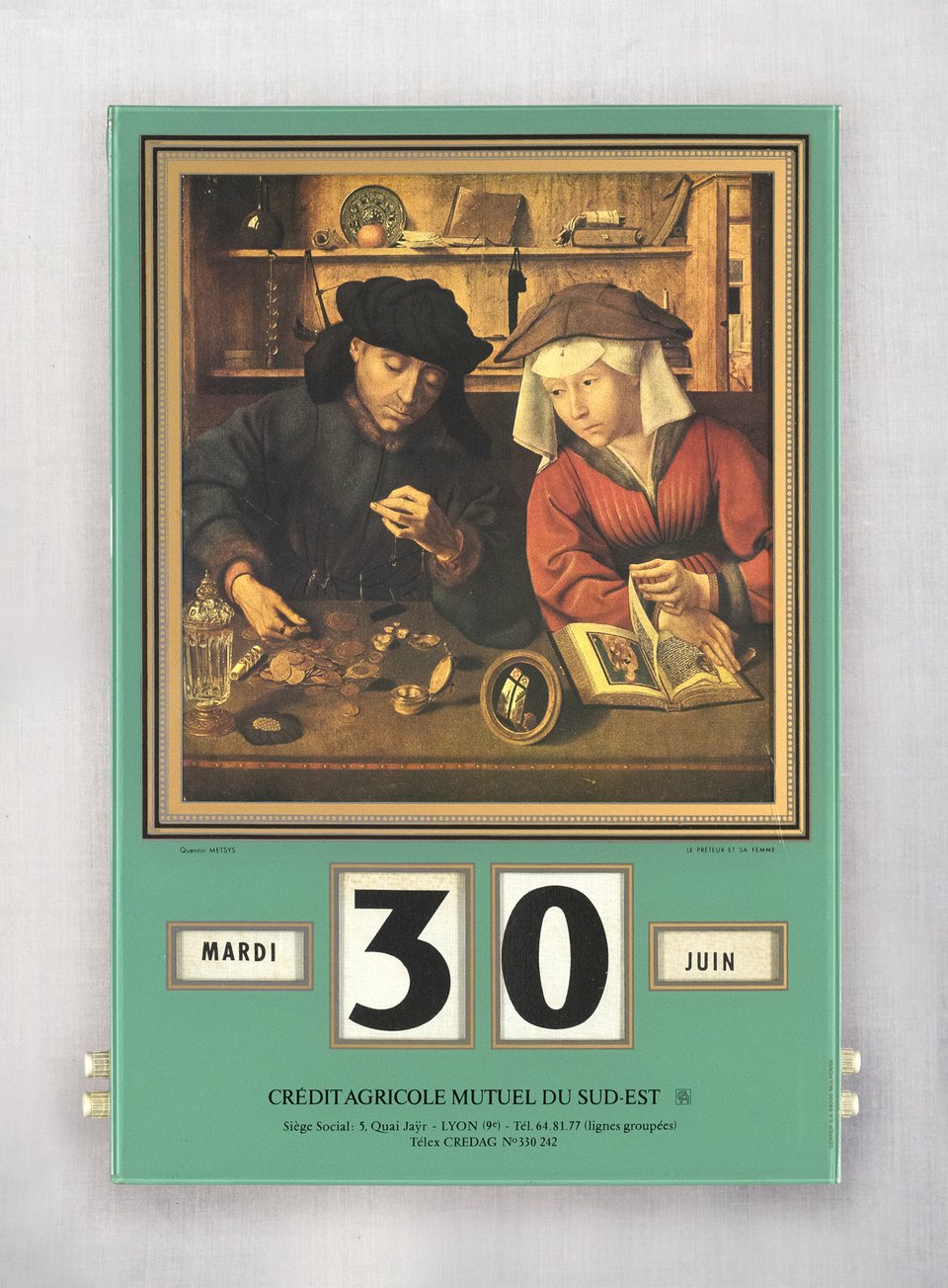 Crédit agricole mutuel du Sud-Est – Vintage poster – Quentin METSYS – 1968