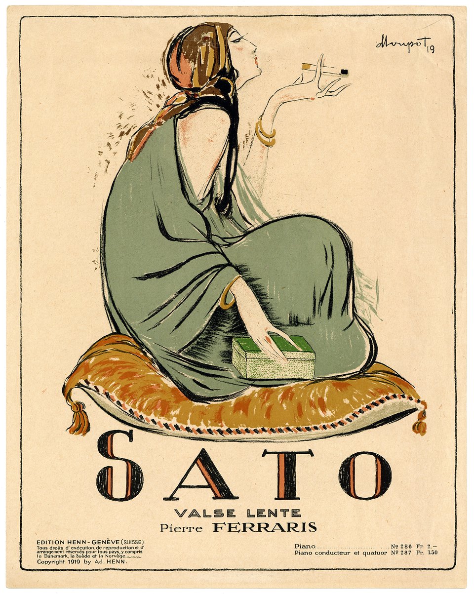 SATO valse lente – Vintage poster – Charles LOUPOT – 1919