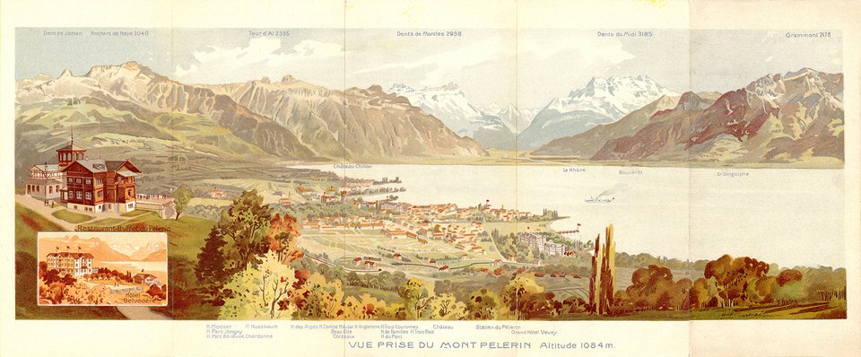 Vevey et le chemin de fer du Mont Pèlerin