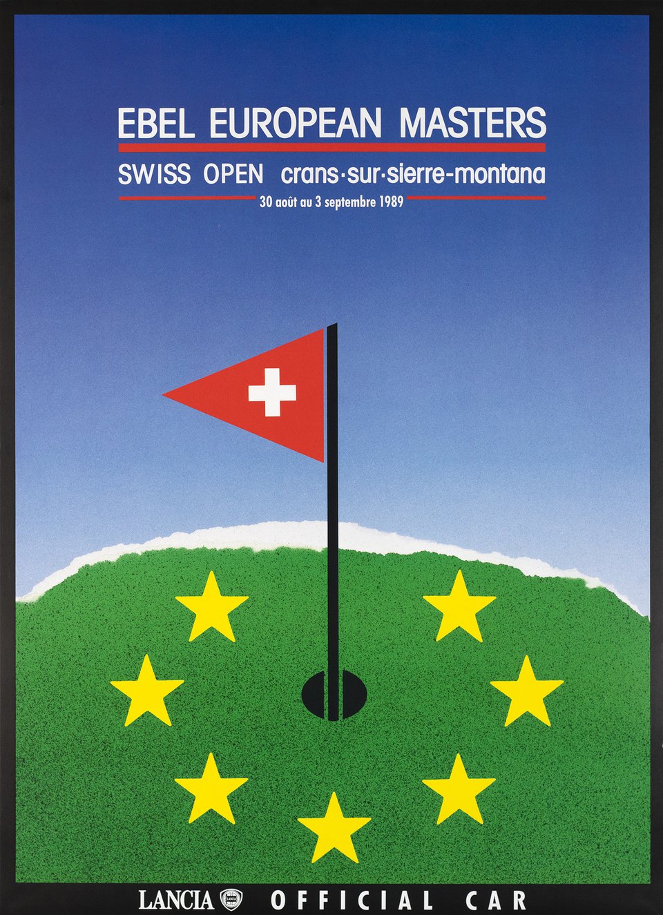 Ebel European Masters, Swiss Open, Crans-Montana – Affiche ancienne – ANONYMOUS – 1989