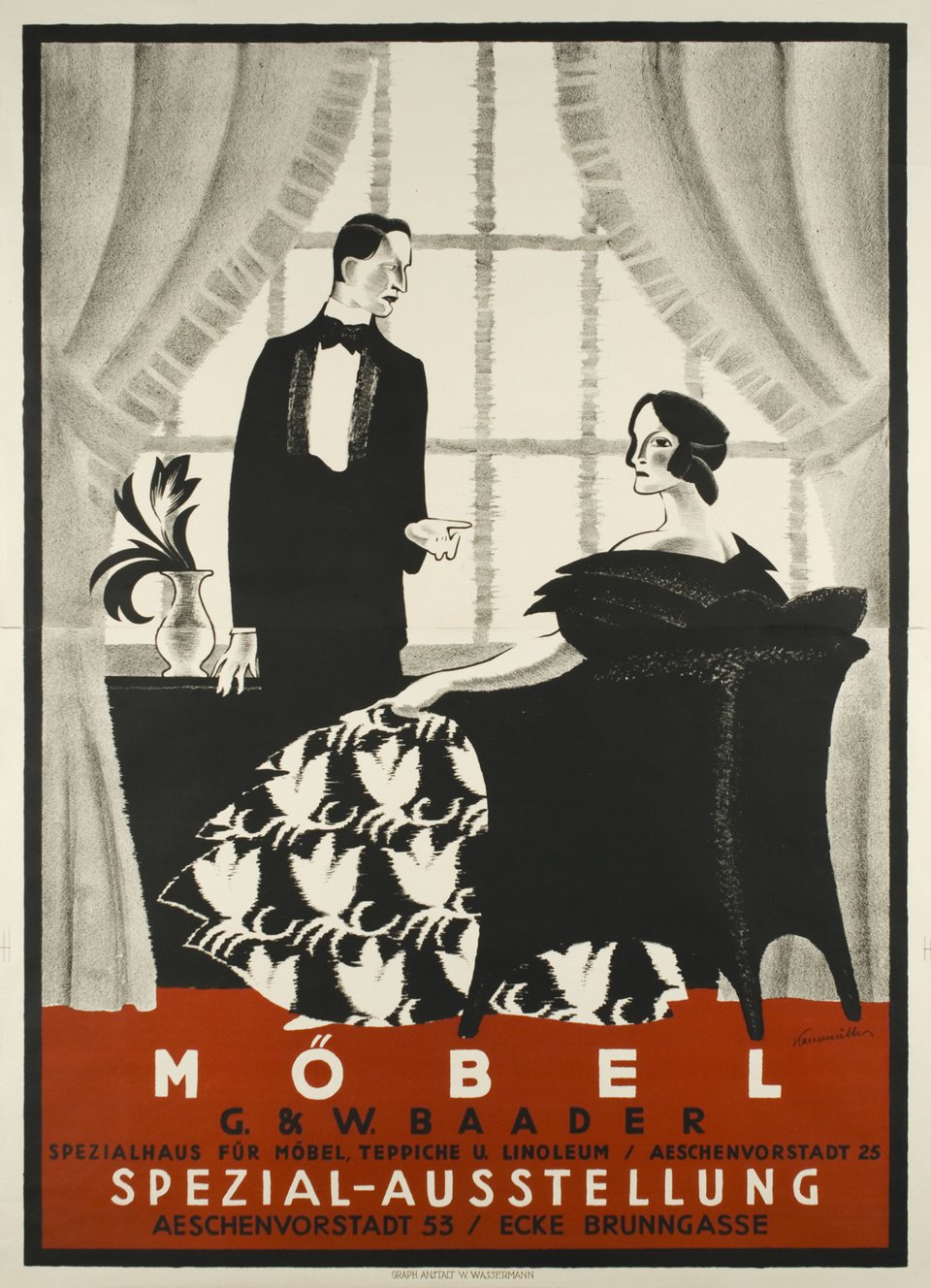 Möbel G. & W. Baader – Vintage poster – Paul KAMMULLER – 1911