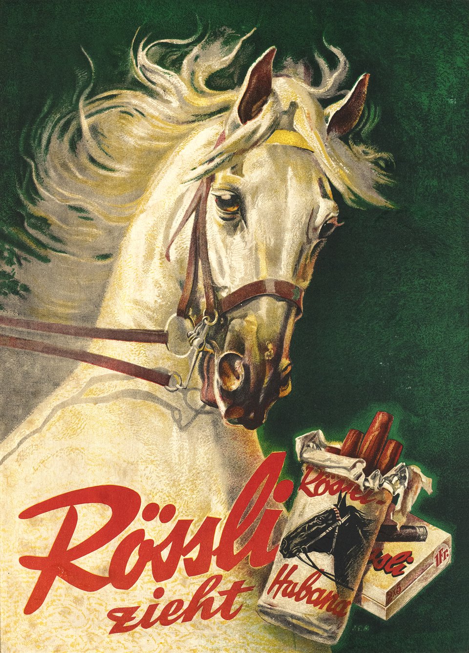 Rössli Habana, Zieht – Affiche ancienne – Iwan Edwin HUGENTOBLER – 1939