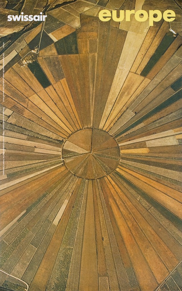 Swissair, Europe, Star-shaped drainage, 13th century, Ensérune, Hérault, France