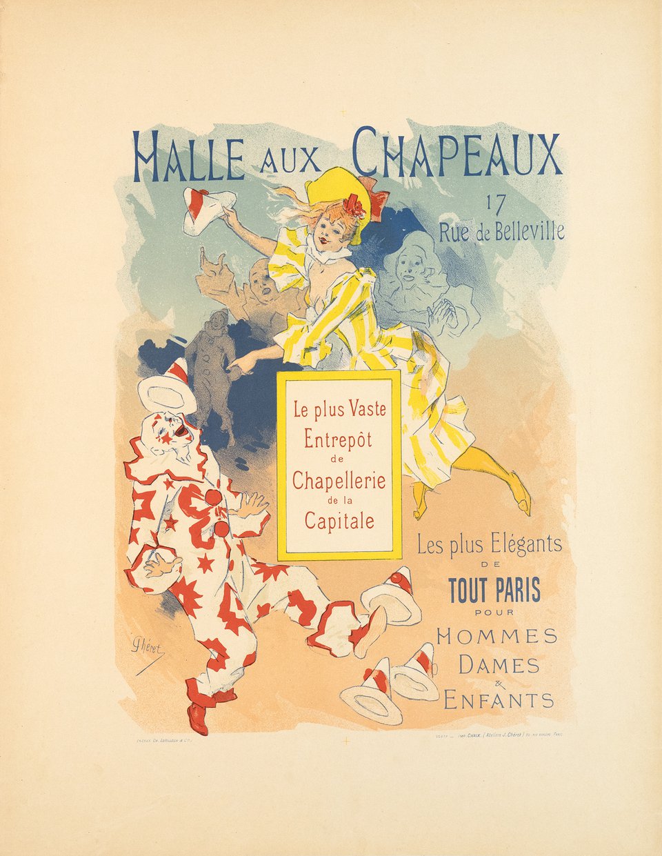 Halle aux chapeaux – Vintage poster – Jules CHERET – 1892