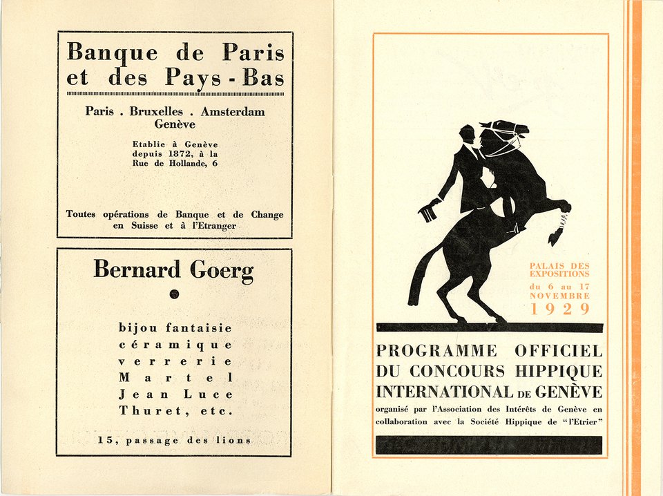 4ème concours hippique international, Genève