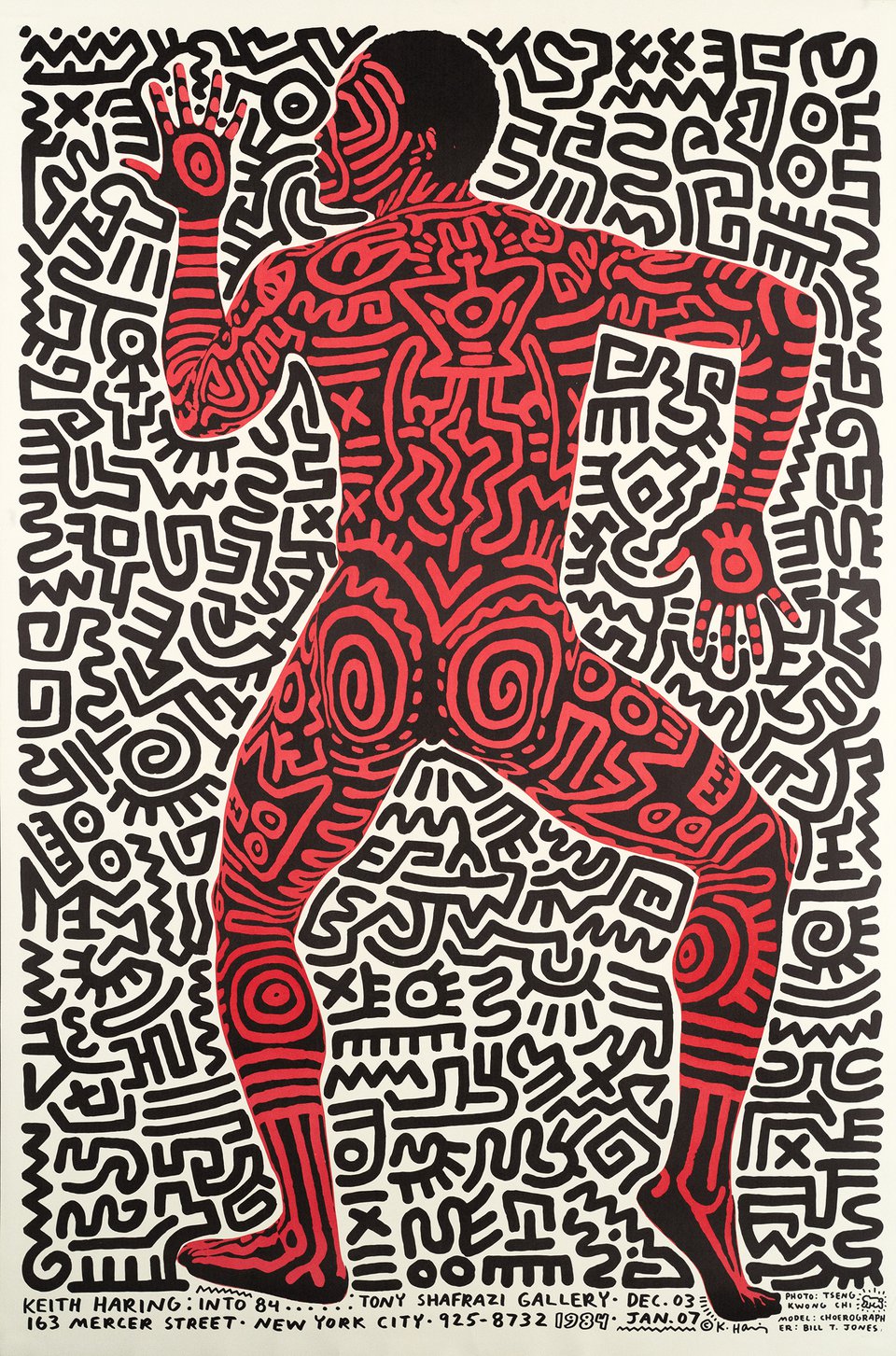 "Into 84" - Exposition Keith Haring à laTony Shafrazi Gallery – Vintage poster – Keith HARING – 1983