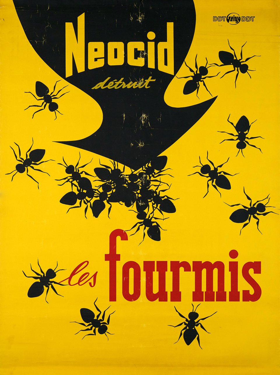 Néocid détruit les fourmis – Affiche ancienne – ANONYMOUS – 1950