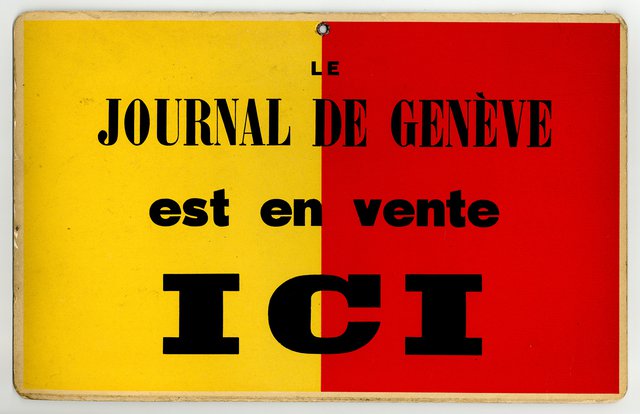 Le journal de Genève est en vente ici