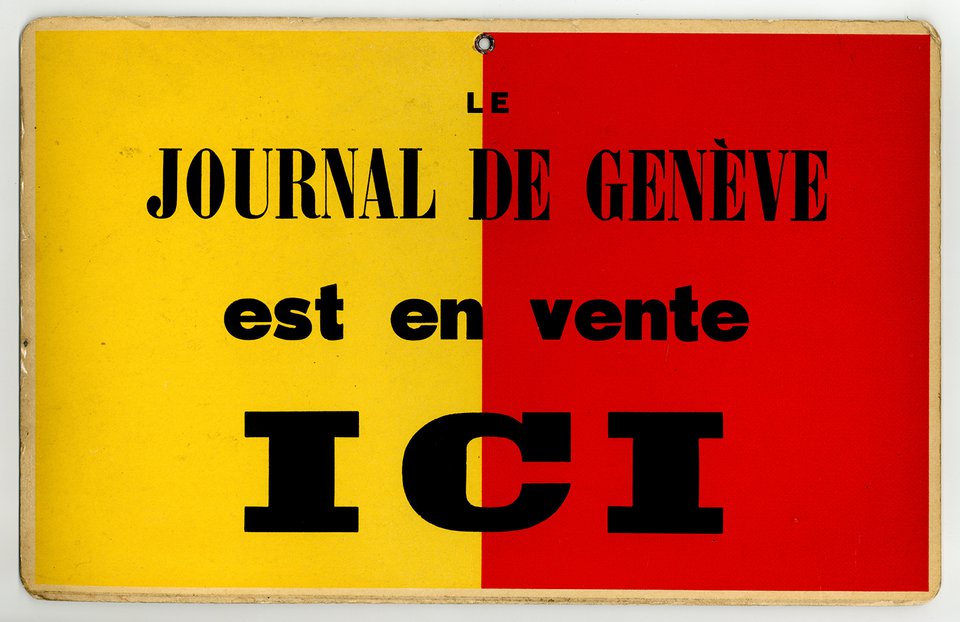 Le journal de Genève est en vente ici – Affiche ancienne – ANONYMOUS – 1930