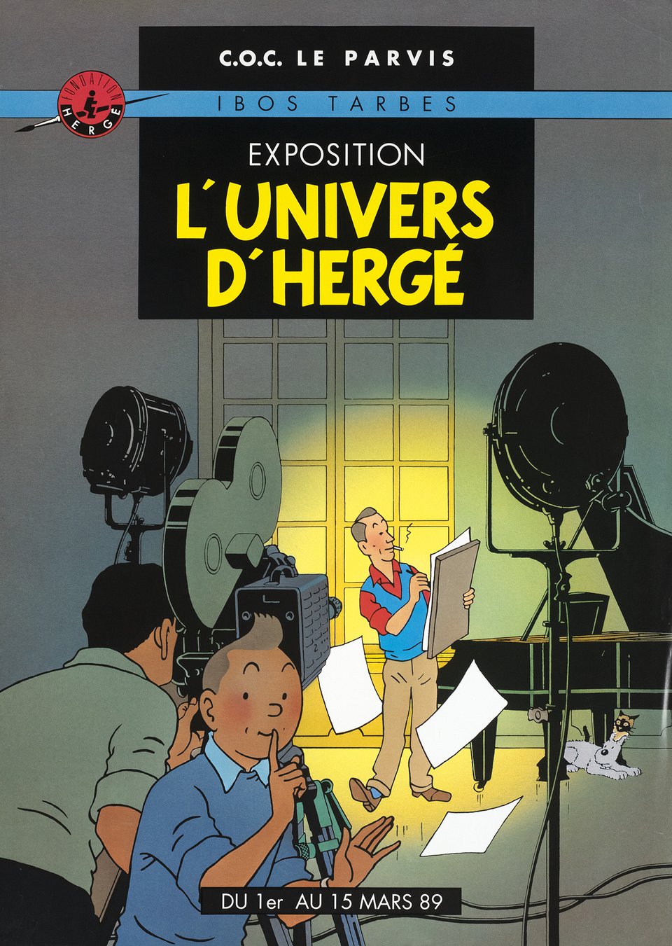 Tintin, Exposition l'Univers Hergé – Vintage poster – HERGE – 1989
