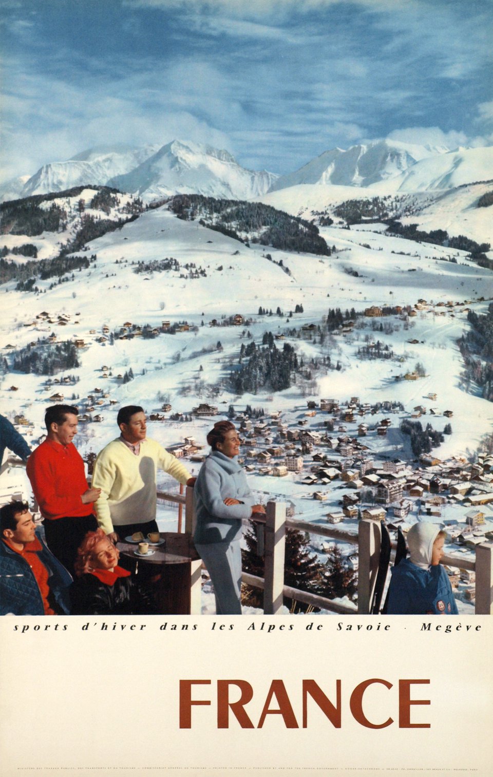 Sports d'hiver dans les Alpes de Savoie - Megève – Affiche ancienne – SERAILLIER – 1962