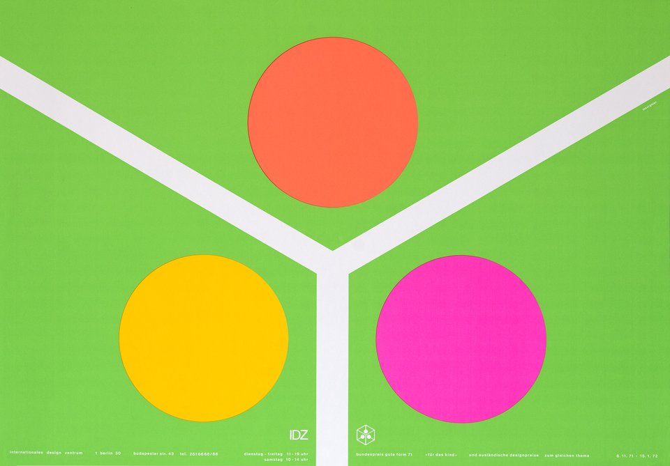 Bundespris gute Form 71, Internationales Design Zentrum, Berlin – Affiche ancienne – MAVIGNIER – 1971