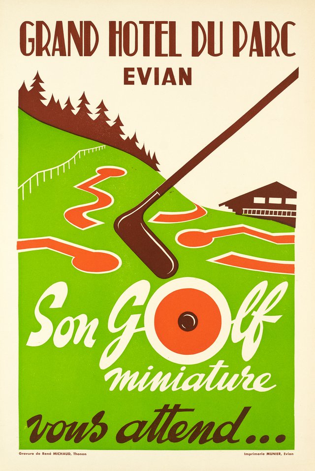 Evian, Grand Hôtel du Parc Evian, son golf miniature vous attend