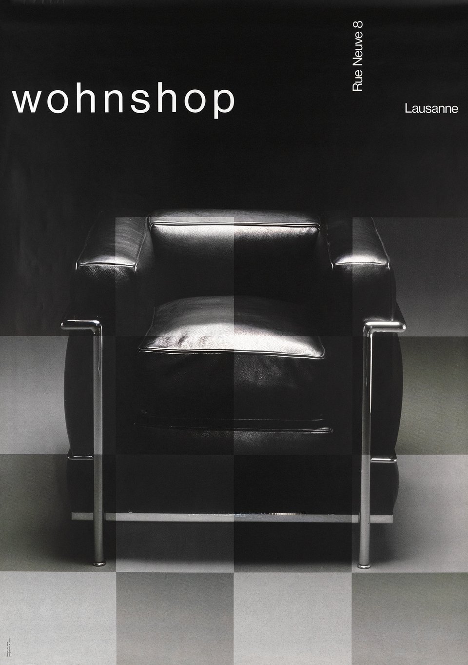 Wohnshop, Lausanne – Vintage poster – Werner JEKER – 1988