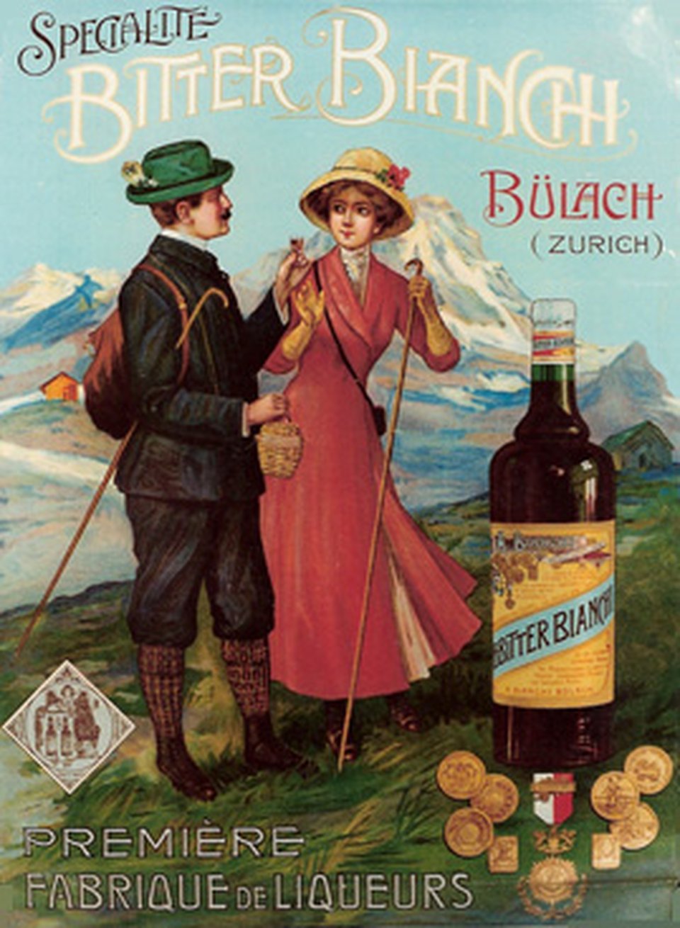 Bitter Bianchi Bülach – Affiche ancienne – ANONYMOUS – 1900