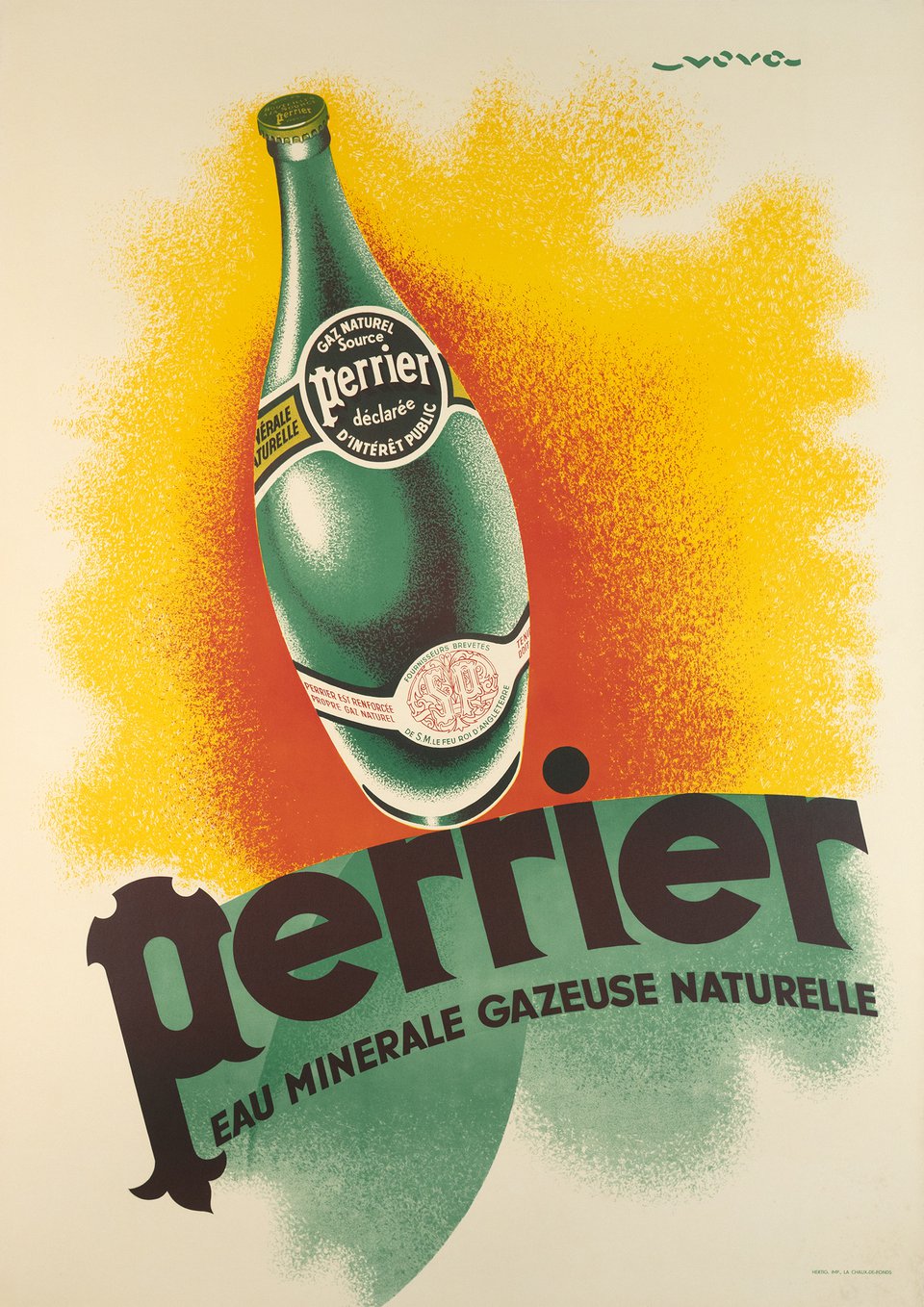 Perrier, Eau Minerale Gazeuse Naturelle – Affiche ancienne – NOVA – 1960