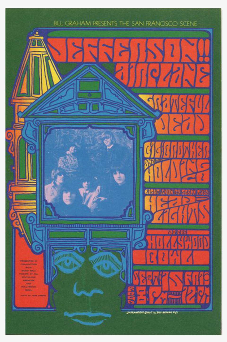 Jefferson Airplane, Grateful Dead, Big Brother and the Holding Company – Affiche ancienne – Jim Blashfield, Herb Greene – 1967