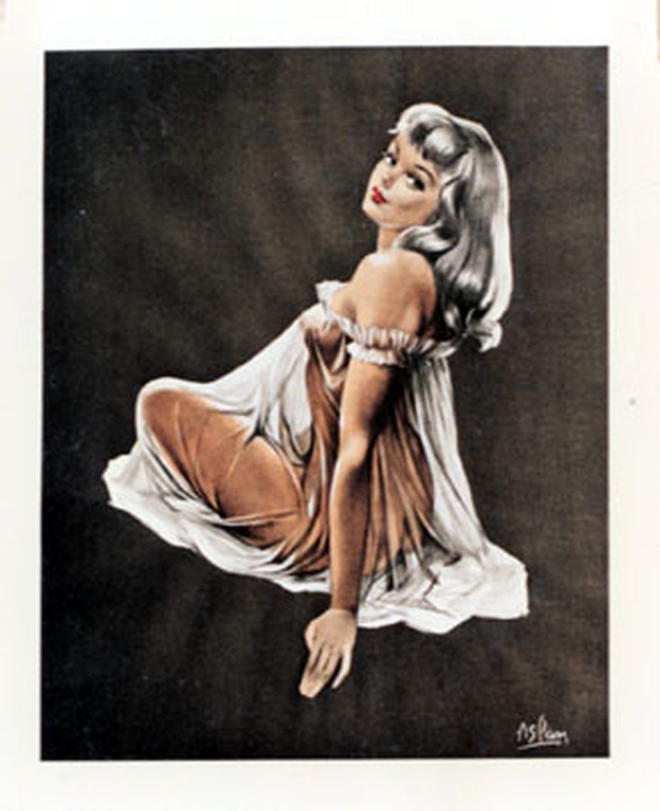 Vintage Poster Pin Up En D shabill Fond Noire Galerie 1 2 3
