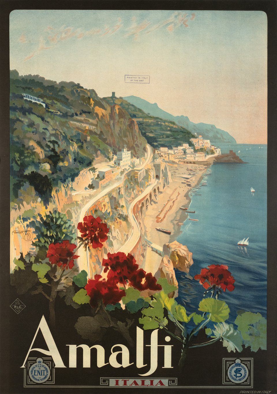 Amalfi – Vintage poster – Mario BORGONI – 1912