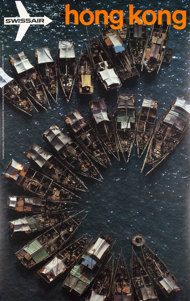 Swissair, Hong Kong, Junks in Aberdeen