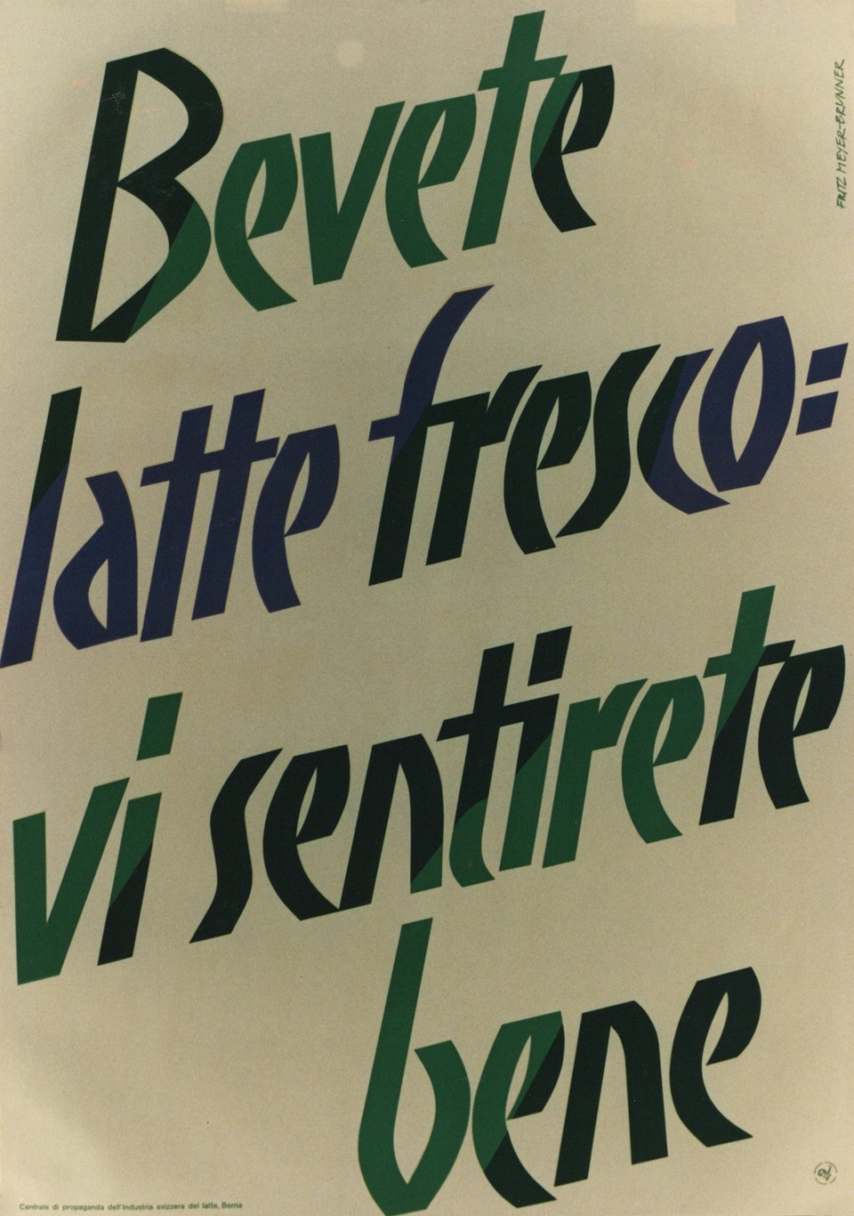 Beverte latte fresco: vi sentirete bene – Vintage poster – Fritz MEYER-BRUNNER – 1950