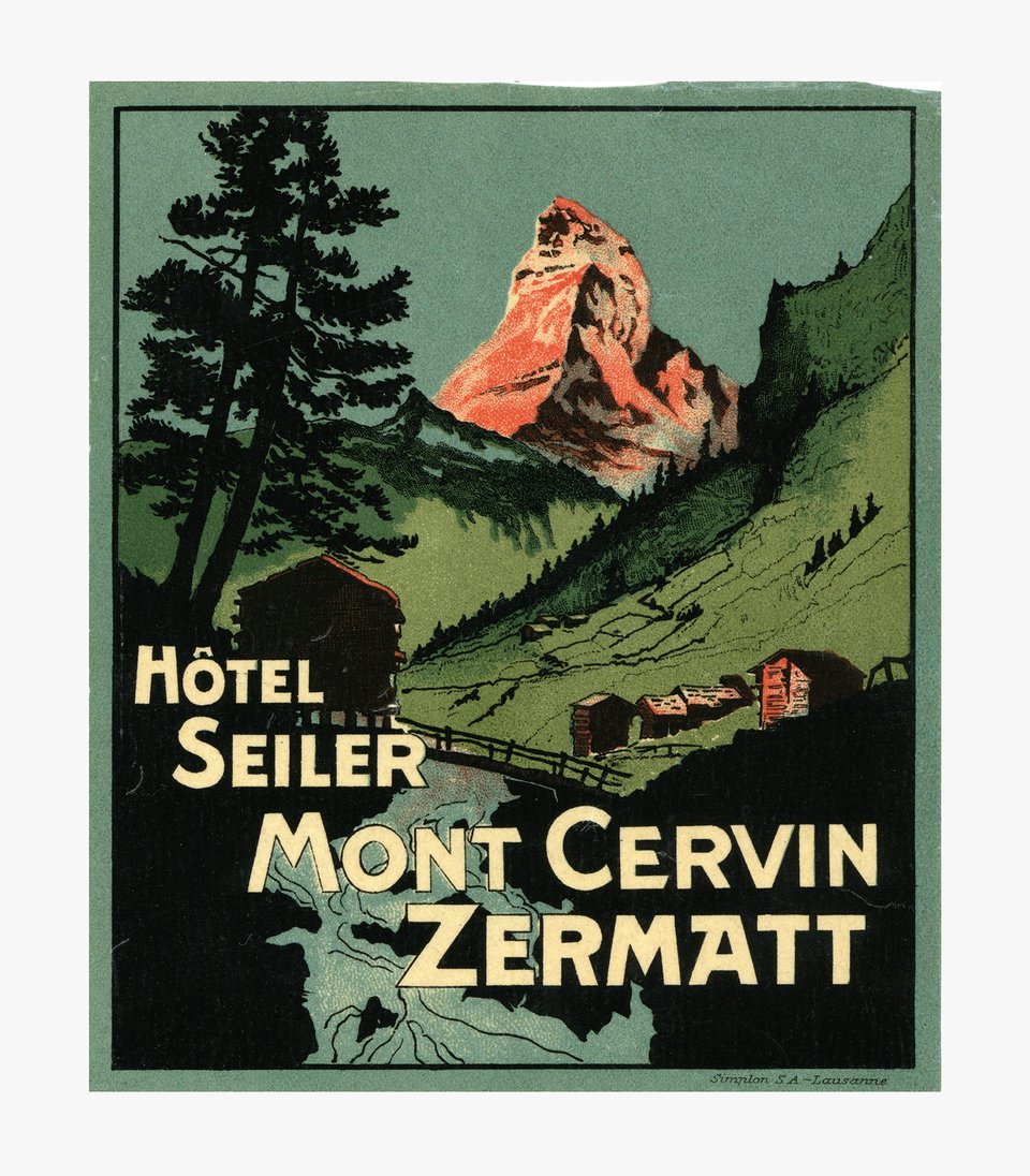 Hôtel Seiler Mont Cervin Zermatt – Vintage poster – ANONYMOUS – None