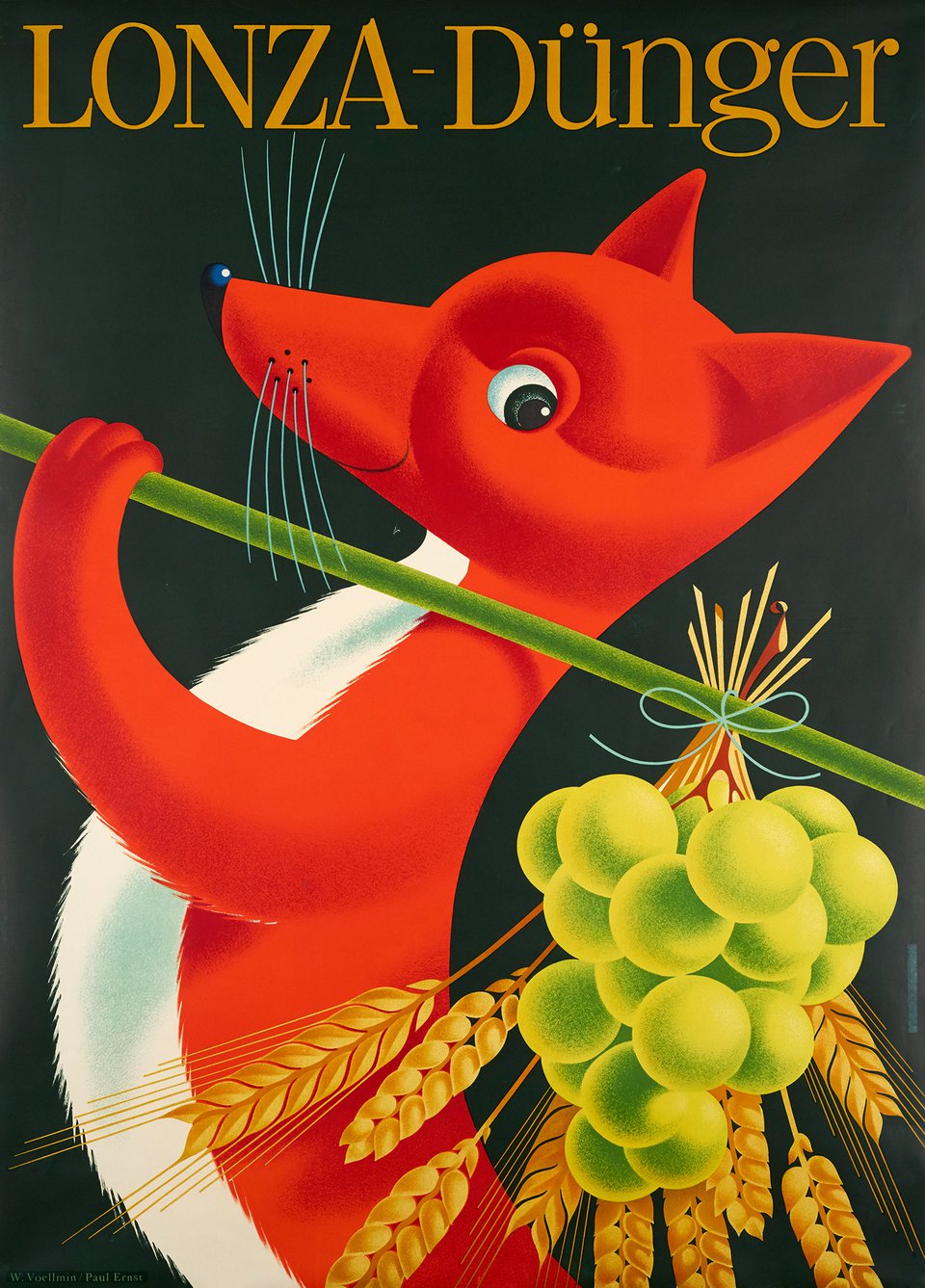 Lonza-Dünger – Affiche ancienne – Paul ERNST, W. VOELLMIN – 1950