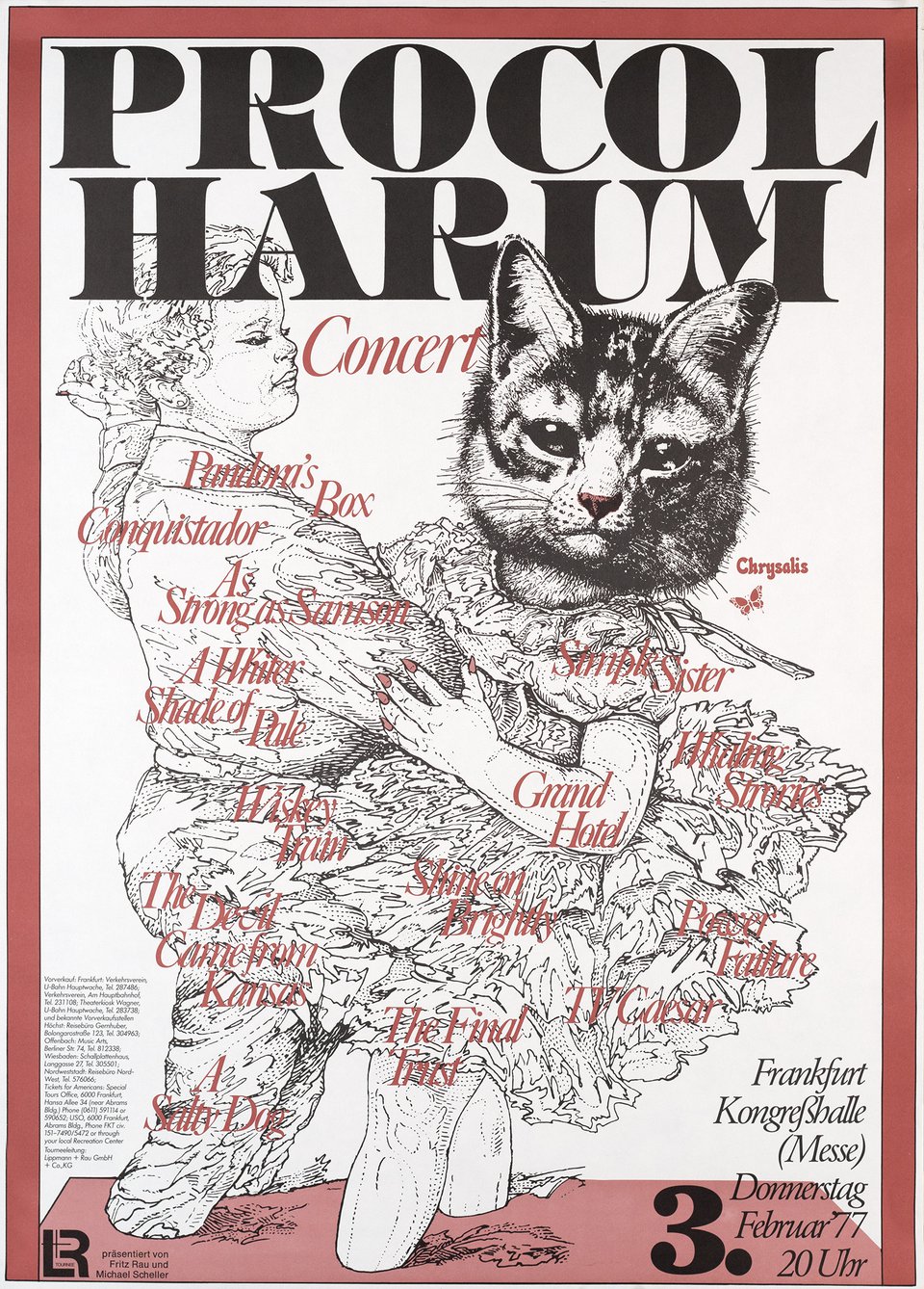 Procol Harum, Concert – Affiche ancienne – Günther KIESER – 1977