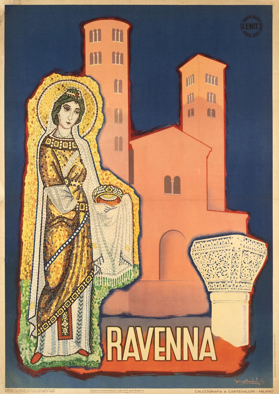 Ravenna – Vintage poster – Gino BARBOLI – 1950