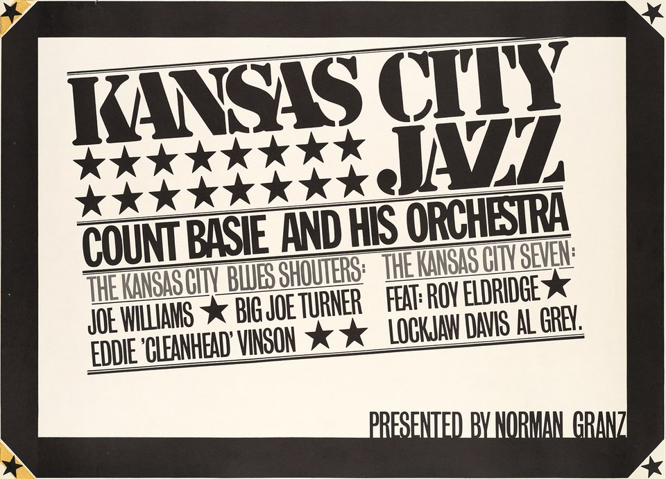 Kansas City Jazz, Count Basie and his orchestra – Vintage poster – ANONYMOUS – 1970