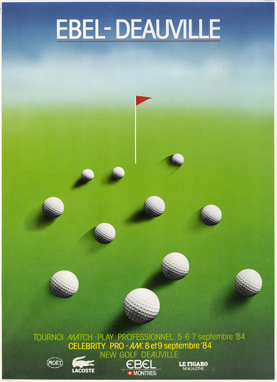 Ebel Deauville, Tournoi Match-play professionnel – Affiche ancienne – ANONYMOUS – 1984