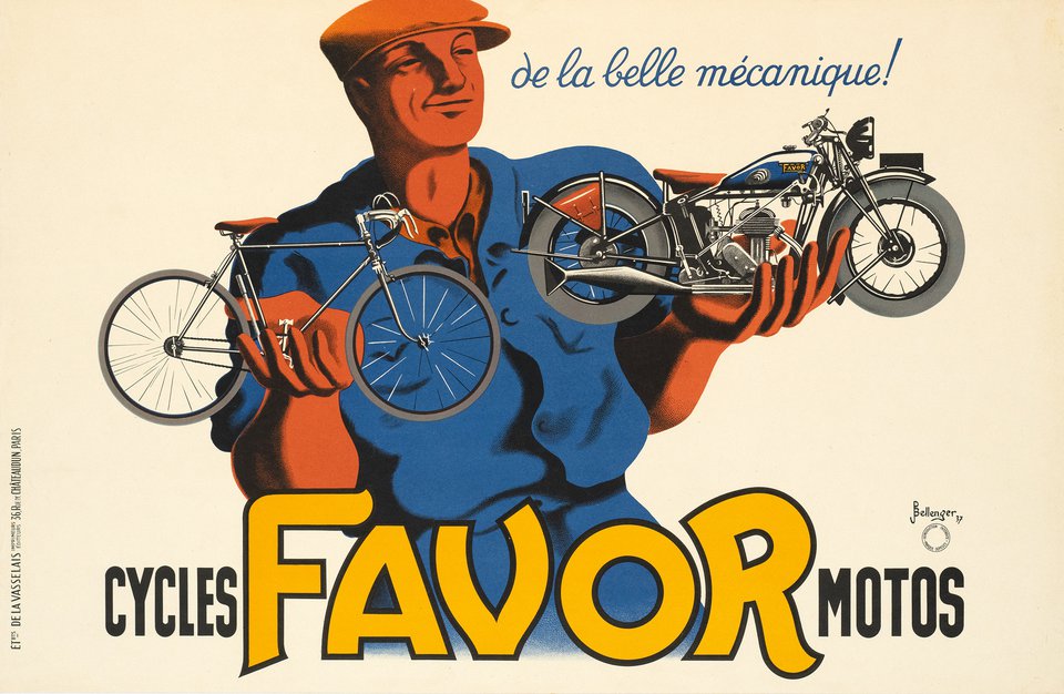 Cycle Favor Motos, de la belle mécanique! – Vintage poster – P. BELLENGER – 1937