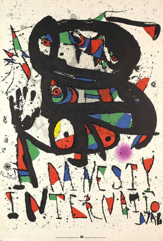 Joan Miró for Amnesty international, Prisoners of conscience, year 1977