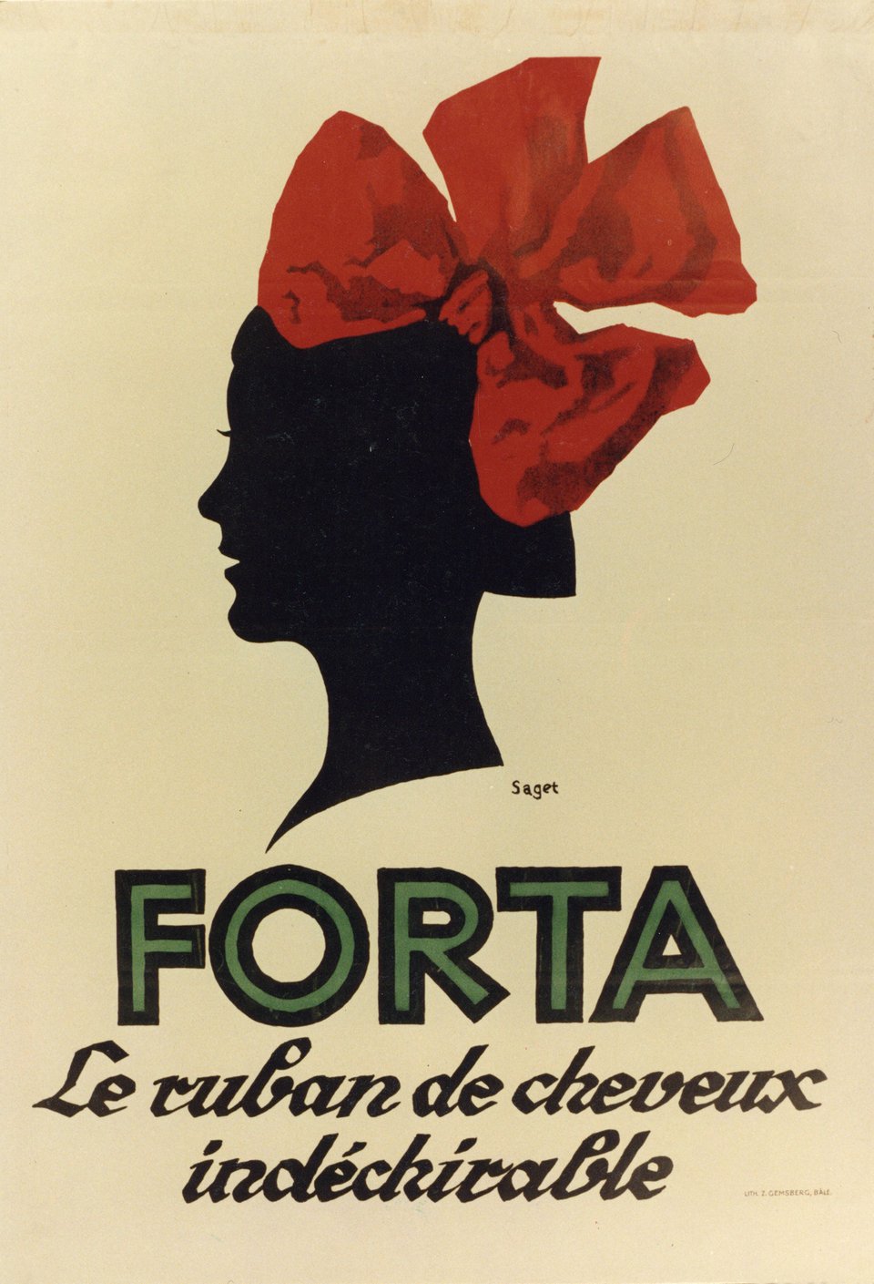 Forta, le ruban de cheveux indéchirable – Affiche ancienne – Hubert SAGET – 1920