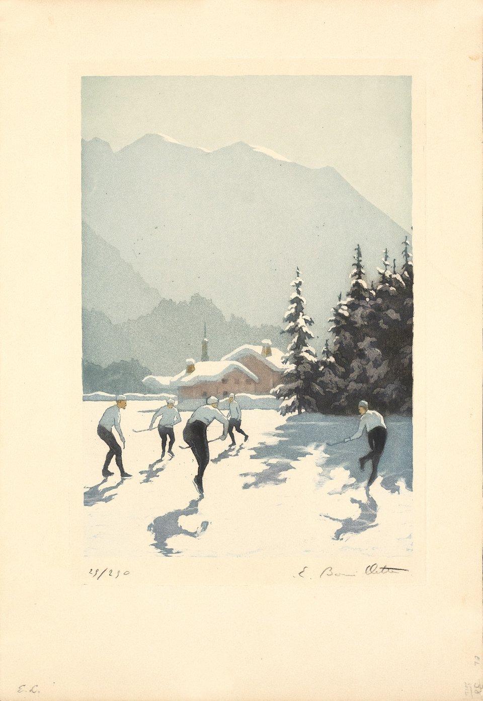 Hockey sur glace – Vintage poster – E. L. – 1910