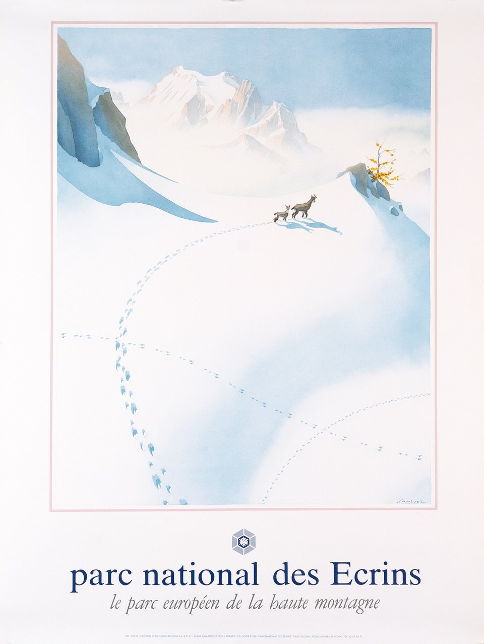 Parc des Ecrins, le parc européen de la haute montagne – Vintage poster – SAMIVEL – 1978