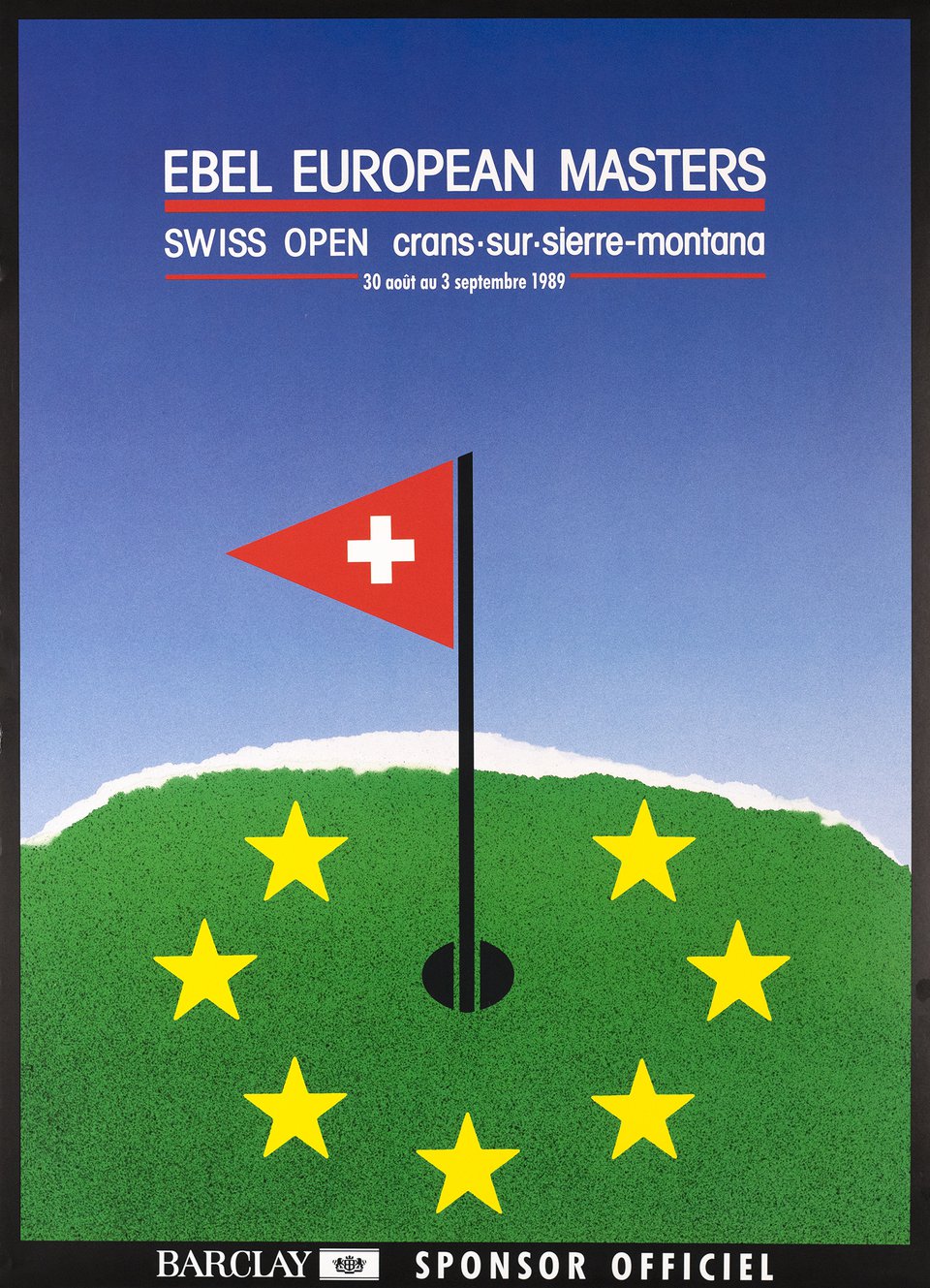 Ebel European Masters, Swiss Open, Crans-Montana – Affiche ancienne – ANONYMOUS – 1989
