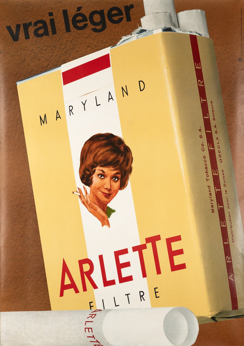 Arlette filtre, Maryland, Vrai léger – Affiche ancienne – ANONYMOUS – 1960