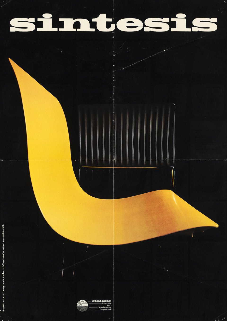 Sintesis, Industria per l'arredamento legnano – Affiche ancienne – STUDIO CRABB – 1970