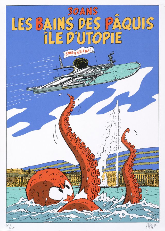 30 ans Les bains des Pâquis, Île d'utopie