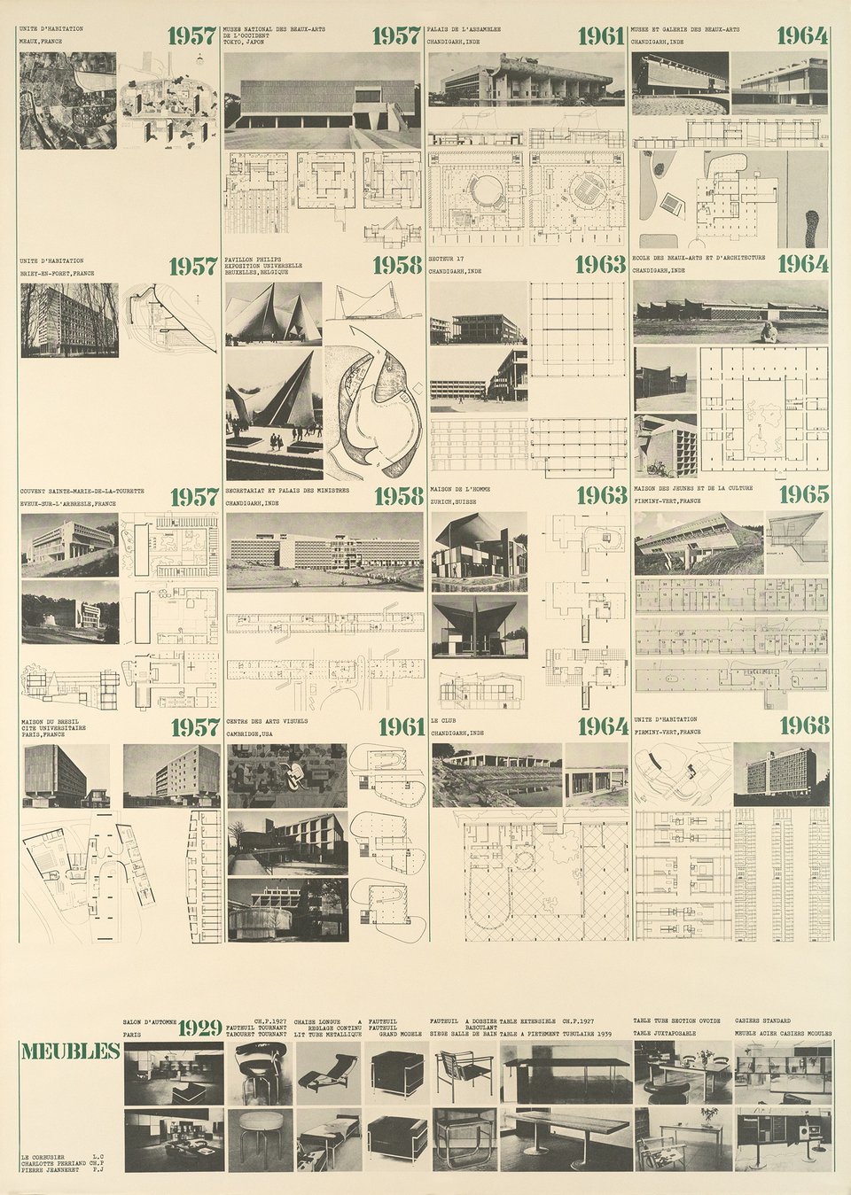 Le Corbusier, Projets réalisés