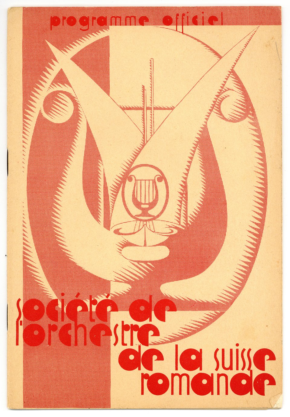 Société de l'Orchestre de la Suisse Romande, Programme officiel – Affiche ancienne – ANONYMOUS – 1931