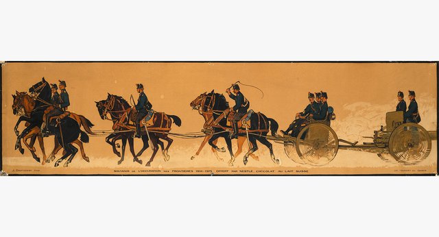 Souvenir de l'Occupation des frontières 1914-1915, Offert par Nestlé, Chocolat au lait Suisse